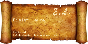 Eisler Laura névjegykártya